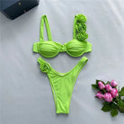 Chic Floral Beach Bikini - Green