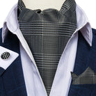 Men's Silk Cravat Set with Cufflinks and Pocket Square