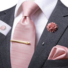 Paisley Silk Men's Tie Set in Pink