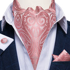 Men's Silk Cravat Set with Cufflinks and Pocket Square