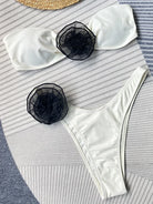 White Brazilian Strapless Bandeau Bikini (without Model)