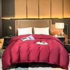 100% Mulberry Silk Duvet Cover in Red