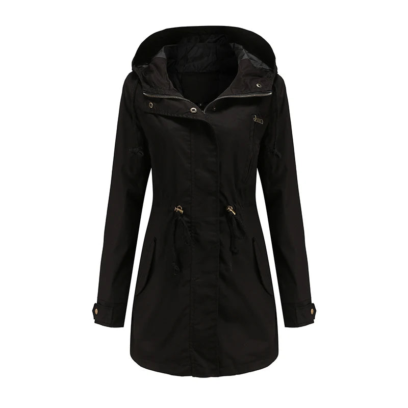 Stylish Black Trench Coat for Women