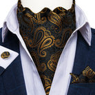 Men's Silk Cravat Set with Cufflinks and Pocket Square