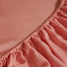 100% Mulberry Silk Fitted Bed Sheet in Pink Close Up