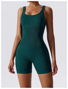 Women's Seamless Fitness Playsuit - Green 2