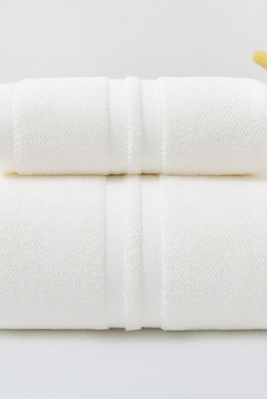 Luxury Bath Towel Set in White | 100% Turkish Cotton