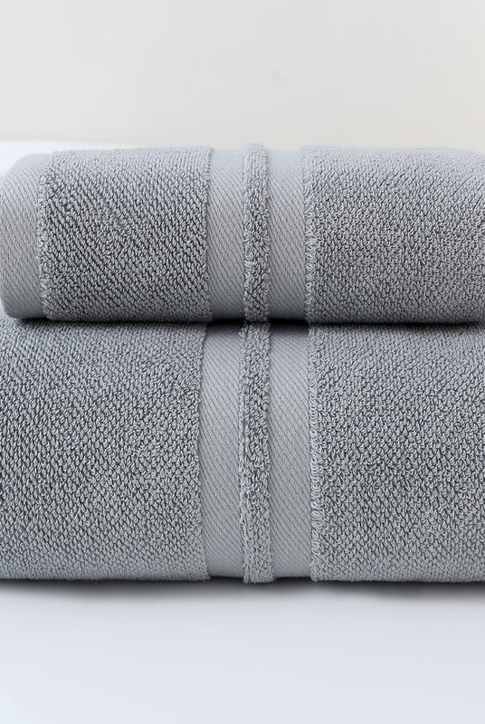 Luxury Bath Towel Set in Grey | 100% Turkish Cotton