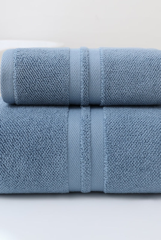 Luxury Bath Towel Set in Blue | 100% Turkish Cotton