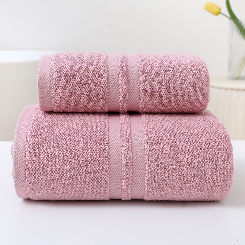 Luxury Bath Towel Set in Pink | 100% Turkish Cotton
